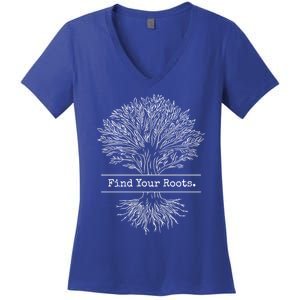 Tree Of Life Meditation Find Your Roots Spiritual Yoga Zen Meaningful Gift Women's V-Neck T-Shirt