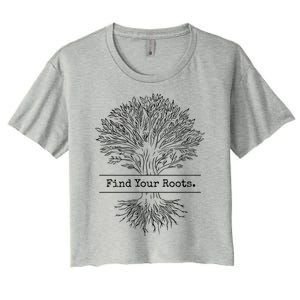 Tree Of Life Meditation Find Your Roots Spiritual Yoga Zen Meaningful Gift Women's Crop Top Tee