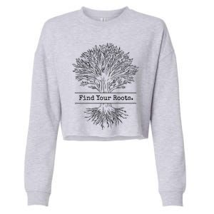 Tree Of Life Meditation Find Your Roots Spiritual Yoga Zen Meaningful Gift Cropped Pullover Crew