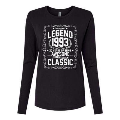 The Original Legend 1993 30th Birthday Womens Cotton Relaxed Long Sleeve T-Shirt