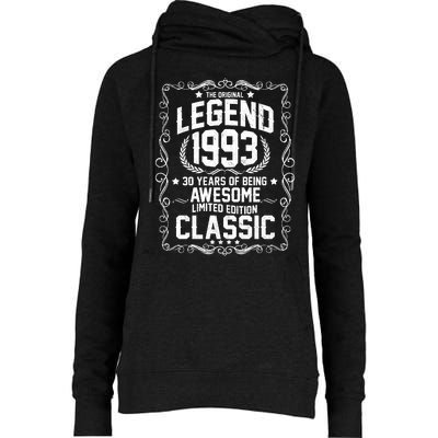 The Original Legend 1993 30th Birthday Womens Funnel Neck Pullover Hood