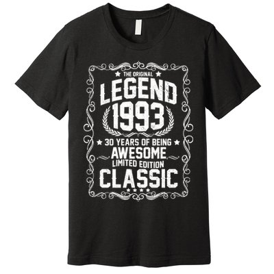 The Original Legend 1993 30th Birthday Premium T-Shirt