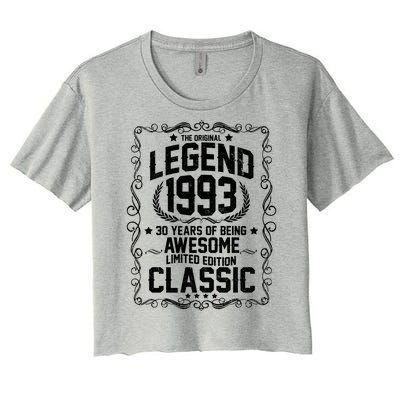 The Original Legend 1993 30th Birthday Women's Crop Top Tee