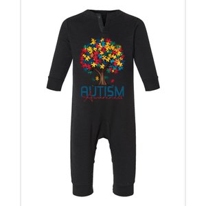 Tree Of Life Autism Awareness Month Funny Asd Supporter Gift Infant Fleece One Piece