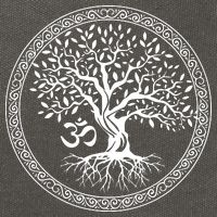Tree Of Life With Om Symbol Yoga Zen Meditation Spiritual Cotton Canvas Backpack