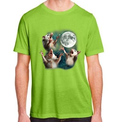 Three Opposum Moon 3 Possum Dead Moon Weird Cursed Meme Adult ChromaSoft Performance T-Shirt