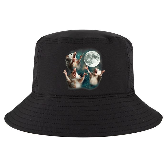 Three Opposum Moon 3 Possum Dead Moon Weird Cursed Meme Cool Comfort Performance Bucket Hat