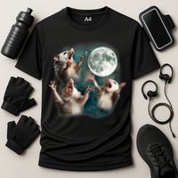 Three Opposum Moon 3 Possum Dead Moon Weird Cursed Meme Performance Shirt