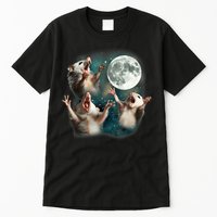 Three Opposum Moon 3 Possum Dead Moon Weird Cursed Meme Tall T-Shirt