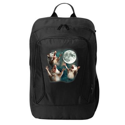 Three Opposum Moon 3 Possum Dead Moon Weird Cursed Meme City Backpack