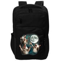 Three Opposum Moon 3 Possum Dead Moon Weird Cursed Meme Impact Tech Backpack