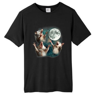 Three Opposum Moon 3 Possum Dead Moon Weird Cursed Meme Tall Fusion ChromaSoft Performance T-Shirt