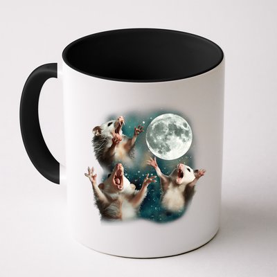 Three Opposum Moon 3 Possum Dead Moon Weird Cursed Meme Mug