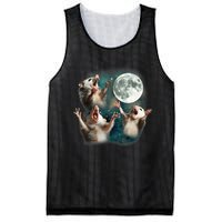 Three Opposum Moon 3 Possum Dead Moon Weird Cursed Meme Mesh Reversible Basketball Jersey Tank