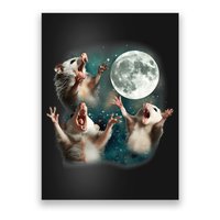 Three Opposum Moon 3 Possum Dead Moon Weird Cursed Meme Poster
