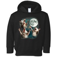 Three Opposum Moon 3 Possum Dead Moon Weird Cursed Meme Toddler Hoodie