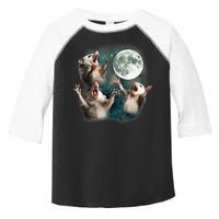 Three Opposum Moon 3 Possum Dead Moon Weird Cursed Meme Toddler Fine Jersey T-Shirt
