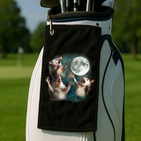 Three Opposum Moon 3 Possum Dead Moon Weird Cursed Meme Golf Towel