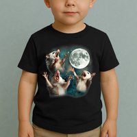 Three Opposum Moon 3 Possum Dead Moon Weird Cursed Meme Toddler T-Shirt