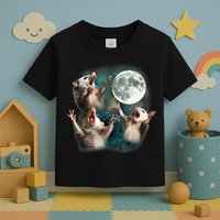 Three Opposum Moon 3 Possum Dead Moon Weird Cursed Meme Toddler T-Shirt