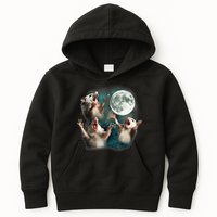 Three Opposum Moon 3 Possum Dead Moon Weird Cursed Meme Kids Hoodie