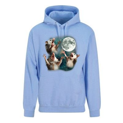 Three Opposum Moon 3 Possum Dead Moon Weird Cursed Meme Unisex Surf Hoodie