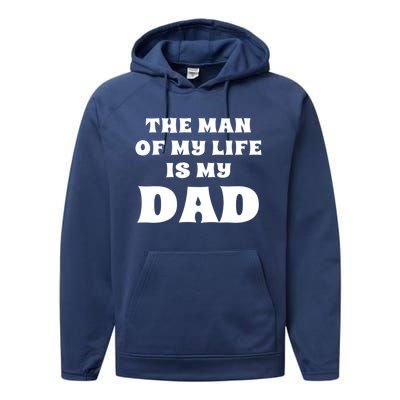 The Of My Life Is My Dad Proud Daughter Father Gift Performance Fleece Hoodie