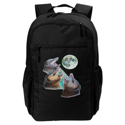 Three Opposum Moon With 3 Possums And Dead Moon  Daily Commute Backpack