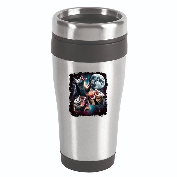 Three Opossum Moon | 3 Possum Moon Funny Weird Cursed Meme 16oz Travel Tumbler
