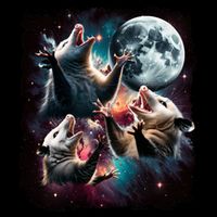 Three Opossum Moon | 3 Possum Moon Funny Weird Cursed Meme 16oz Travel Tumbler