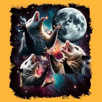 Three Opossum Moon | 3 Possum Moon Funny Weird Cursed Meme Pom Pom 12in Knit Beanie