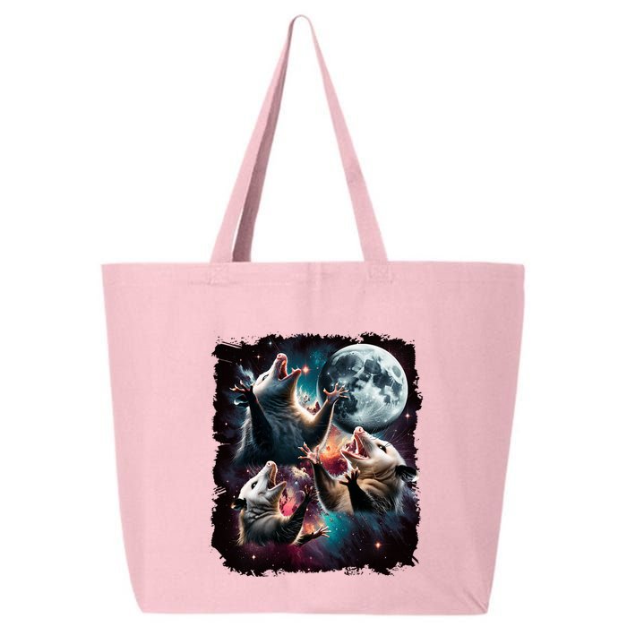 Three Opossum Moon | 3 Possum Moon Funny Weird Cursed Meme 25L Jumbo Tote
