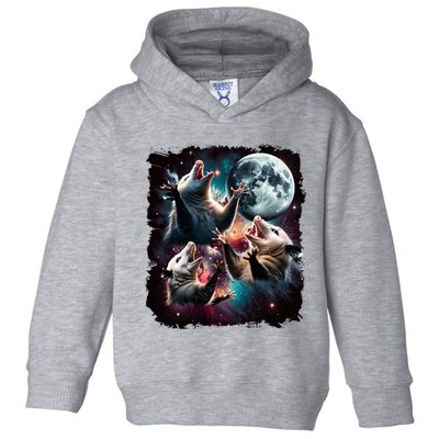 Three Opossum Moon | 3 Possum Moon Funny Weird Cursed Meme Toddler Hoodie