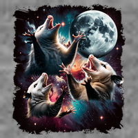 Three Opossum Moon | 3 Possum Moon Funny Weird Cursed Meme Toddler Hoodie