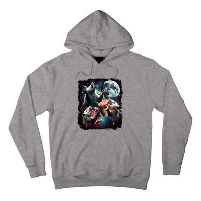 Three Opossum Moon | 3 Possum Moon Funny Weird Cursed Meme Tall Hoodie