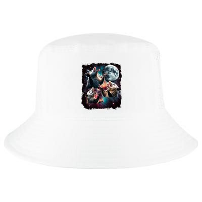 Three Opossum Moon | 3 Possum Moon Funny Weird Cursed Meme Cool Comfort Performance Bucket Hat