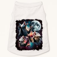 Three Opossum Moon | 3 Possum Moon Funny Weird Cursed Meme Doggie Tank