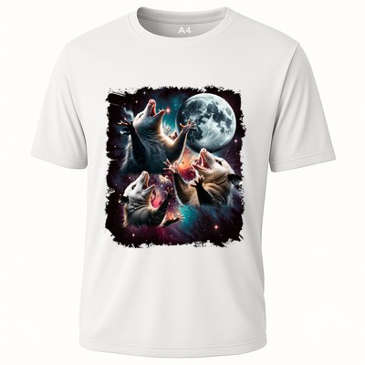 Three Opossum Moon | 3 Possum Moon Funny Weird Cursed Meme Performance Shirt