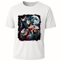 Three Opossum Moon | 3 Possum Moon Funny Weird Cursed Meme Performance Shirt