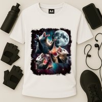 Three Opossum Moon | 3 Possum Moon Funny Weird Cursed Meme Performance Shirt