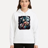Three Opossum Moon | 3 Possum Moon Funny Weird Cursed Meme Hoodie