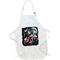 Three Opossum Moon | 3 Possum Moon Funny Weird Cursed Meme Apron