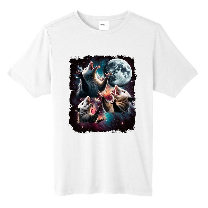 Three Opossum Moon | 3 Possum Moon Funny Weird Cursed Meme Tall Fusion ChromaSoft Performance T-Shirt