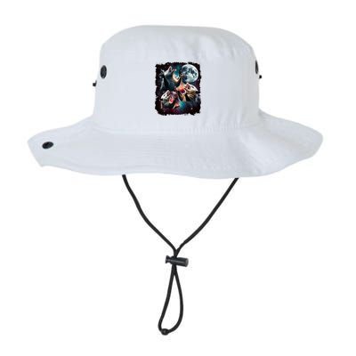 Three Opossum Moon | 3 Possum Moon Funny Weird Cursed Meme Bucket Hat