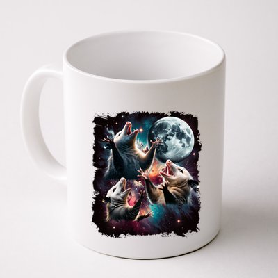 Three Opossum Moon | 3 Possum Moon Funny Weird Cursed Meme Mug