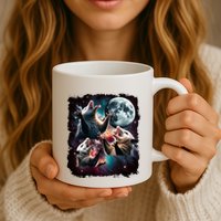 Three Opossum Moon | 3 Possum Moon Funny Weird Cursed Meme Mug