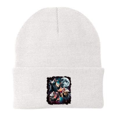 Three Opossum Moon | 3 Possum Moon Funny Weird Cursed Meme Beanie