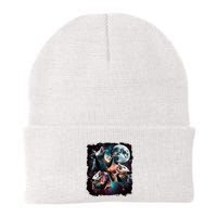 Three Opossum Moon | 3 Possum Moon Funny Weird Cursed Meme Beanie