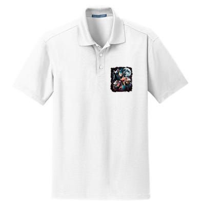 Three Opossum Moon | 3 Possum Moon Funny Weird Cursed Meme Dry Zone Grid Polo