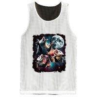 Three Opossum Moon | 3 Possum Moon Funny Weird Cursed Meme Mesh Reversible Basketball Jersey Tank